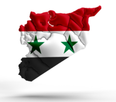 Síria mapa Estrela verde vermelho branco Preto cor símbolo geografia fundo Ásia política nacional terra mundo contorno cidade viagem Síria bandeira mapa arábia meio leste sírio muçulmano território arab.3d render png