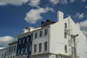 washington georgetown painted houses detail photo