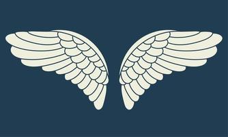 Vector logo icon white angel wings