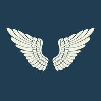 Vector logo icon white angel wings