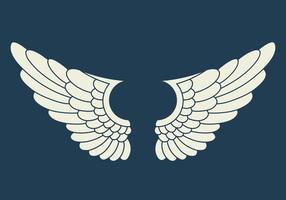 Vector logo icon white angel wings