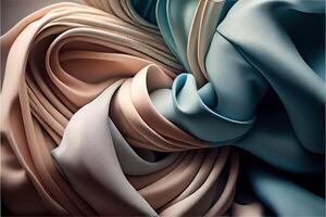 illustration of soft colorful fabric texture and background photo
