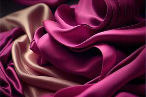 illustration of soft magenta, pink fabric photo