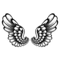 Vector angel wings tattoo design