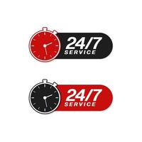 24x7 Service Everyday vector design