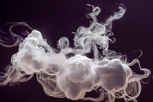 illustration of White curve fog, smoke, clouds, fire and dark background with spotlight. Abstract illustration art. Pattern texture, use for ad, poster and template, business.Digital art photo