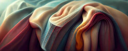 illustration of soft colorful fabric texture and background photo