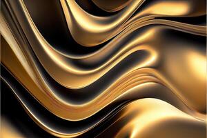 illustration of golden wavy abstract layer background, gain and metal photo