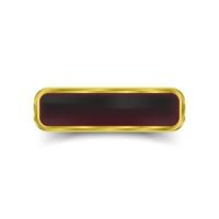 blank black gold square button interface in transparent background vector