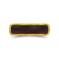 blank black gold square button interface in transparent background vector