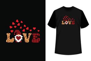 mano dibujado letras composición para san valentin día - amor gnomos - vector gráfico en blanco fondo, para el diseño de postales, carteles, pancartas, camiseta