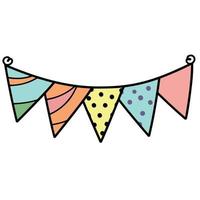 colorful hanging pennants decorations vector