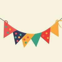 colorful hanging pennants decorations vector