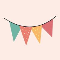 colorful hanging pennants decorations vector