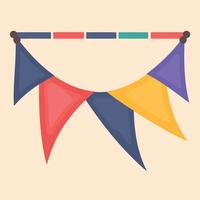 colorful hanging pennants decorations vector