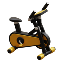 Stationary spin bike 3d gym fitness icon png