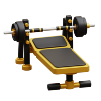 Bench press 3d gym fitness icon png