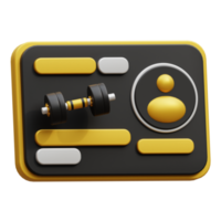 Gym membership 3d gym fitness icon png