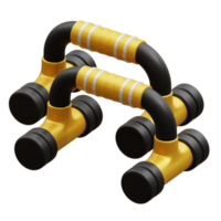 Push up bar 3d gym fitness icon png