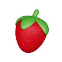 Strawberry 3d breakfast icon png