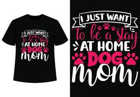 diseño de camiseta de mamá perro vector