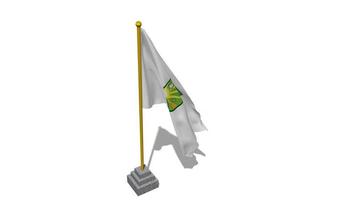 Cricket Australia, Australian Cricket Board, CA, ACB Flag Start Flying in The Wind with Pole Base, 3D Rendering, Luma Matte Selection video