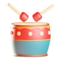 chinês tradicional tambor 3d ilustração png