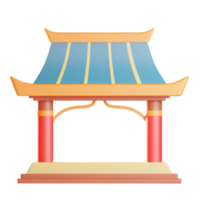 chinois tombeau 3d illustration png