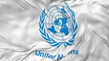 United Nations, UN Flag Seamless Looping Background, Looped Bump Texture Cloth Waving Slow Motion, 3D Rendering video