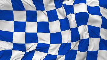 Racing Blue and White Checkered Flag Seamless Looping Background, Looped Bump Texture Cloth Waving Slow Motion, 3D Rendering video