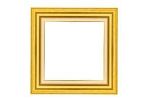 Golden wood picture frame photo