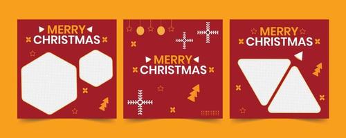 Christmas festival unique Print advertising card, Winter greeting invitation event card template vector