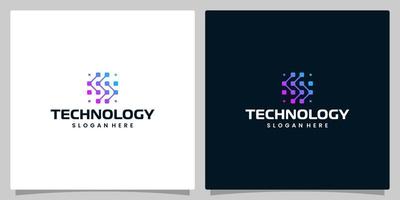 resumen digital tecnología logo diseño modelo con inicial letra s gráfico diseño ilustración. símbolo para tecnología, Internet, sistema, artificial inteligencia y computadora. vector