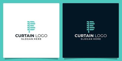 Curtain logo icon design and initial letter b logo abstract vector illustration graphic design. Flat Vector Logo Design Template Element