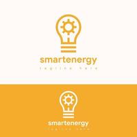 simple bulb lamp logo template vector