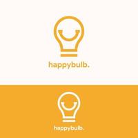 simple bulb lamp logo template vector