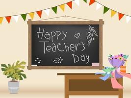Happy teacher's day vector