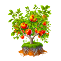 cute apple tree drawing png