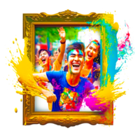 color splash frame PNG transparent