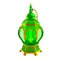 vert dessin animé arabe Ramadan lanterne png