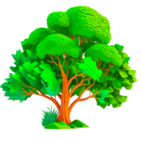 schattig groen boom icoon vrij illustratie png