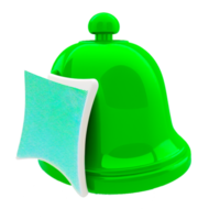 cute green bell free illustration icon png