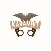 Kerambit Logo, Indonesia Fighting Weapon Vector, Ninja Fighting Tool Simple Design, Template Illustration Symbol Icon vector