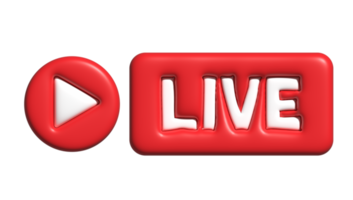 3d red button.red play button icon live stream play 3d png