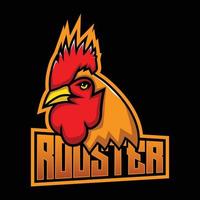 Rooster mascot sport logo design Vector illustration and esports team log