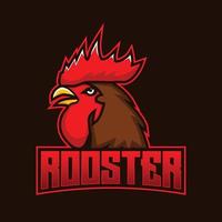 Rooster mascot sport logo design Vector illustration and esports team log