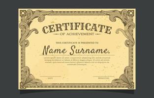 Vintage Certificate Template vector
