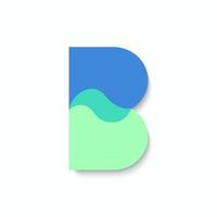 B Letter Colorful Logo Symbol Isolated Vector