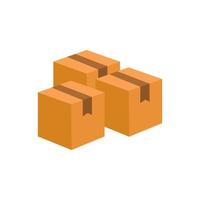 Package icon with flat style on isolated background. Simple package vector illustration