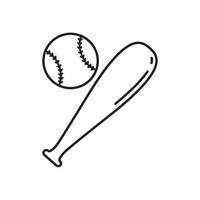 Baseball icon with linear style isolated on white background vector